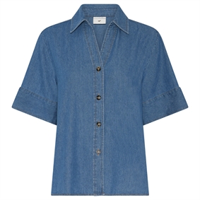 Heartmade Meki Denim Skjorte, Steel Blue